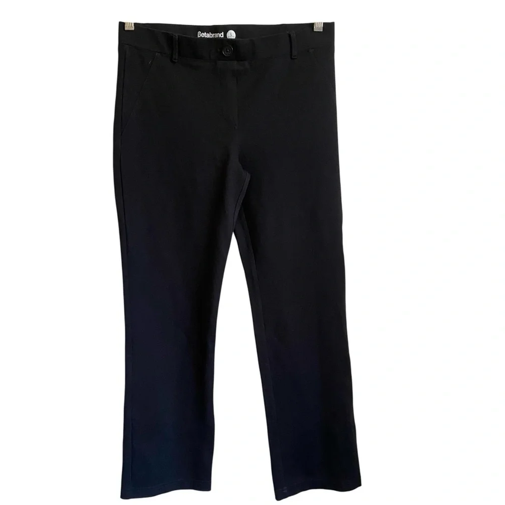 Betabrand Ponte Yoga Work Pants Straight Leg Pockets LP Business Casual Office - Picture 4 of 9
